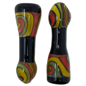 3" Double Wig Wag Artwork Chillum Hand Pipes 3-Pack [SG3185]